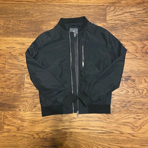 H&M Black Bomber Jacket - Picture 1 of 5
